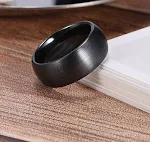 Anel de cerâmica moderno para homens, joia trendy e durável. Perfeito para uso diário, adiciona estilo e sofisticação ao visual. — foto 9
