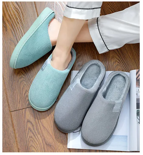 Title 2, Corduroy slippers for women and men, home shoes...
