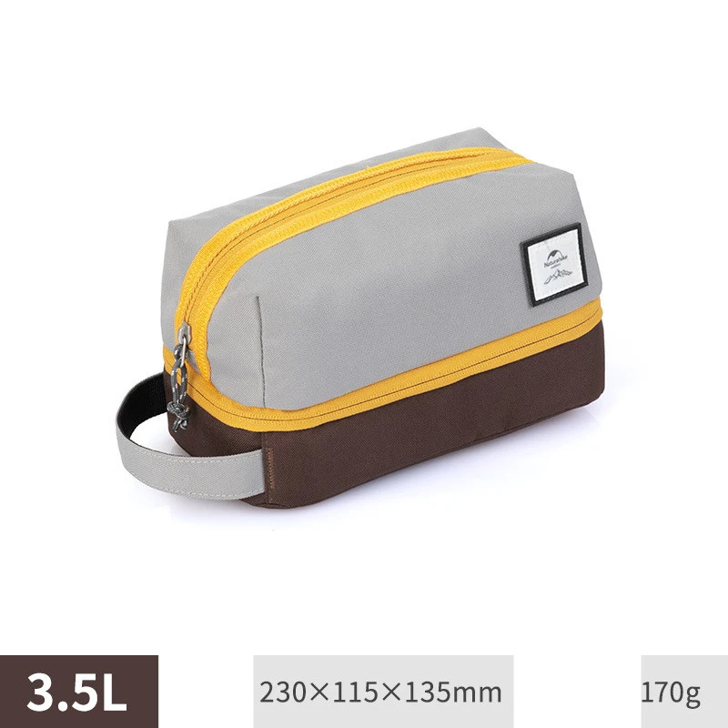 Bolsa de armazenamento de lavagem de camada dupla com separação seco e molhado. Mantenha seus itens separados e organizados, perfeito para viagens ou academia. — foto 4