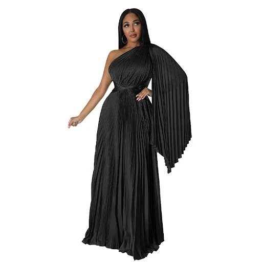 Title 15, Fashion Womens Wear One Shoulder Pleated Skirt...