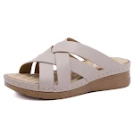 Amazon Women's Leisure Air Cooler Cross Massage Slope Heel Sandals Wholesale. Fashionable & comfortable footwear. — photo 5