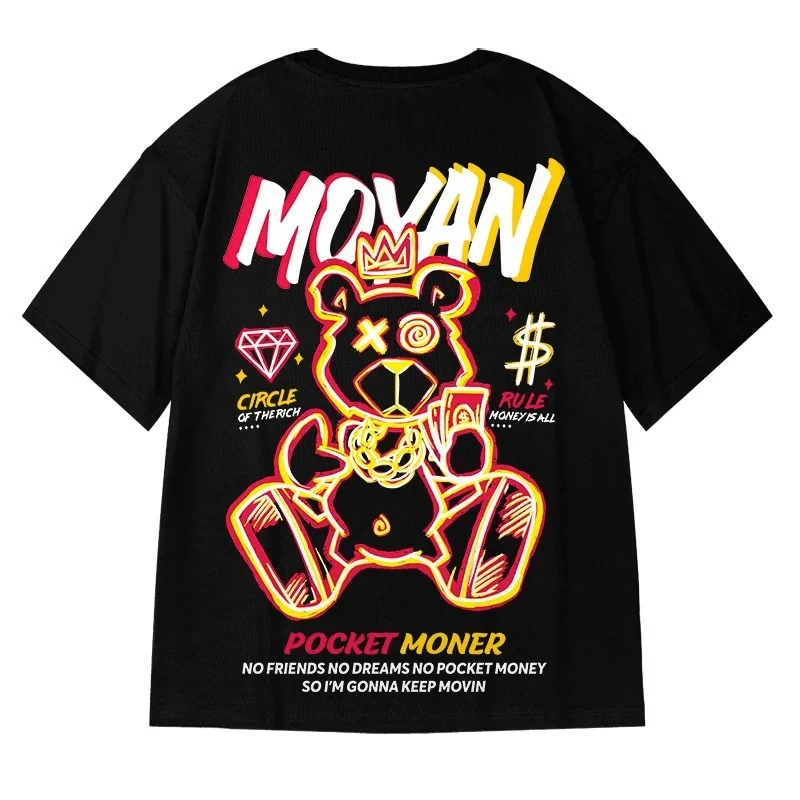 Title 3, Camiseta Masculina Solta Manga Curta Meia Manga...
