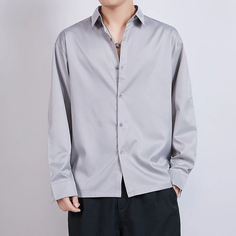Loose Ice Silk Men's Casual Shirt. Breathable and lightweight for summer. Provides ultimate comfort and style for everyd — photo 6