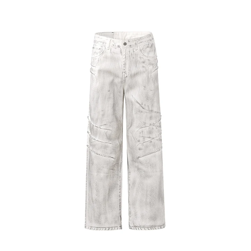 Men's Retro White Jeans Classic cut and vintage style for a casual and modern look. Experience comfort and timeless desi — photo 3