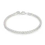 Pulseira de Caixa Redonda Fashion Banhada a Prata 925 — foto 2
