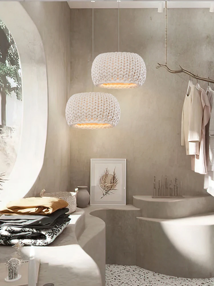 Lustre de teto japonês com arte em corda para casa. Ilumine sua casa com estilo e elegância rústica. Perfeito para sala de jantar e estar. — foto 14