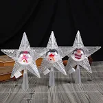 Plastic Interior Five-pointed Star Christmas Tree Decoration Ornaments. Lightweight and reusable star ornaments for a fe — photo 1