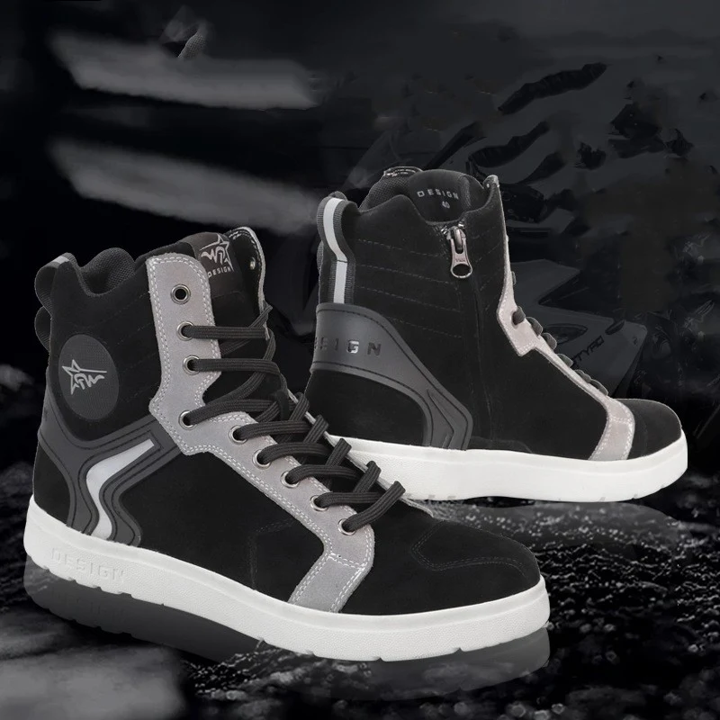 Motorcycle Protection Wear Long and Short Shoes. Safe and Comfortable Footwear for Riders. Durable Boots Offering Protec — photo 4