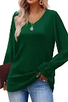 Blusa de manga longa cor sólida, macia e confortável, perfeita para o dia a dia e sobreposições, versátil e elegante para qualquer ocasião. — foto 1