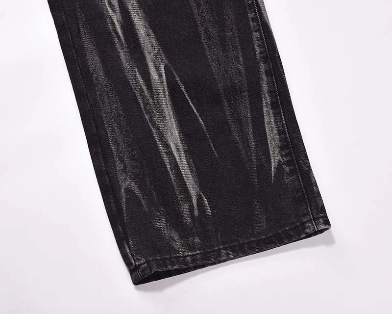 High Street heren jeans met retro goth tie-dye design, gewassen, losvallend en draperend voor een unieke look en comfort. — foto 7