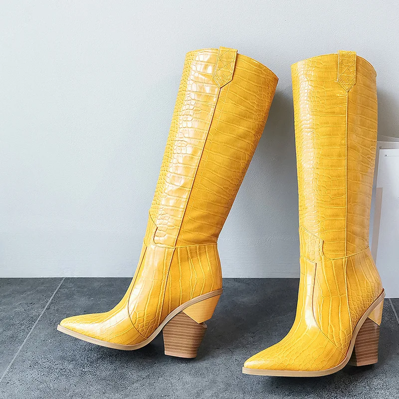 Title 46, Botas Martin Altas de Mujer con Tacón Grueso y ...