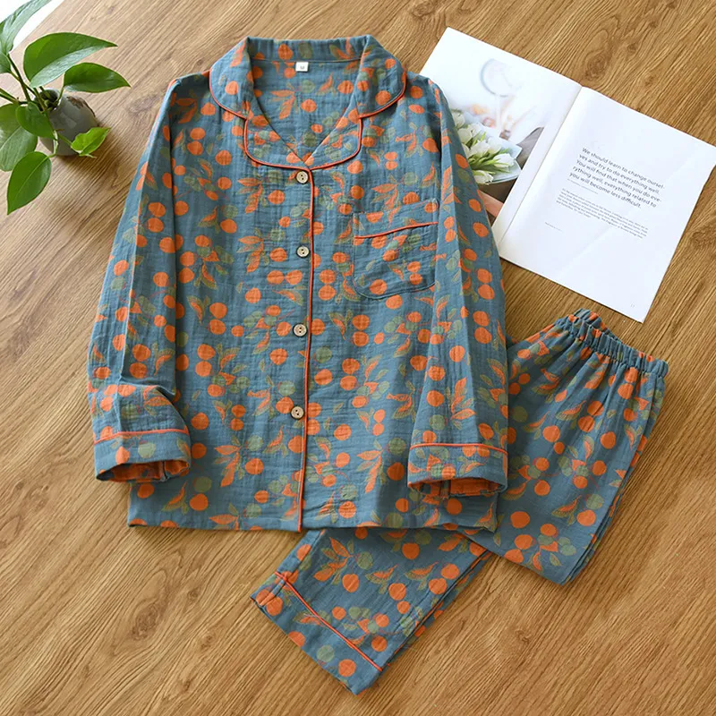 Title 18, Retro Pajamas Yarn-dyed Cotton Leisure Home Wea...