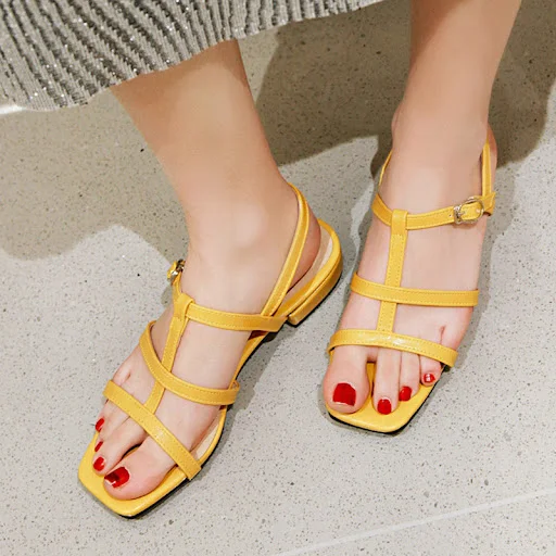 Title 25, Womens Low Heel Open Toe Sandals Plus Size, co...