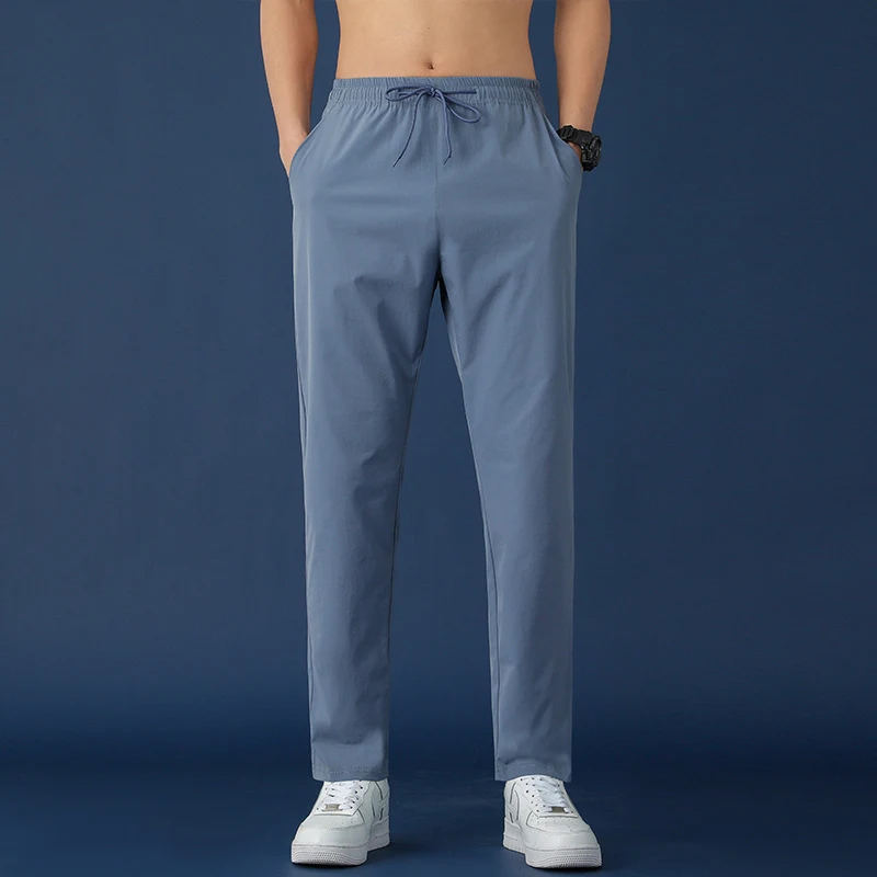 Ice Silk Pants Men's Thin Casual Sports Pants Lightweight breathable trousers perfect for sports and everyday wear comfo — photo 5