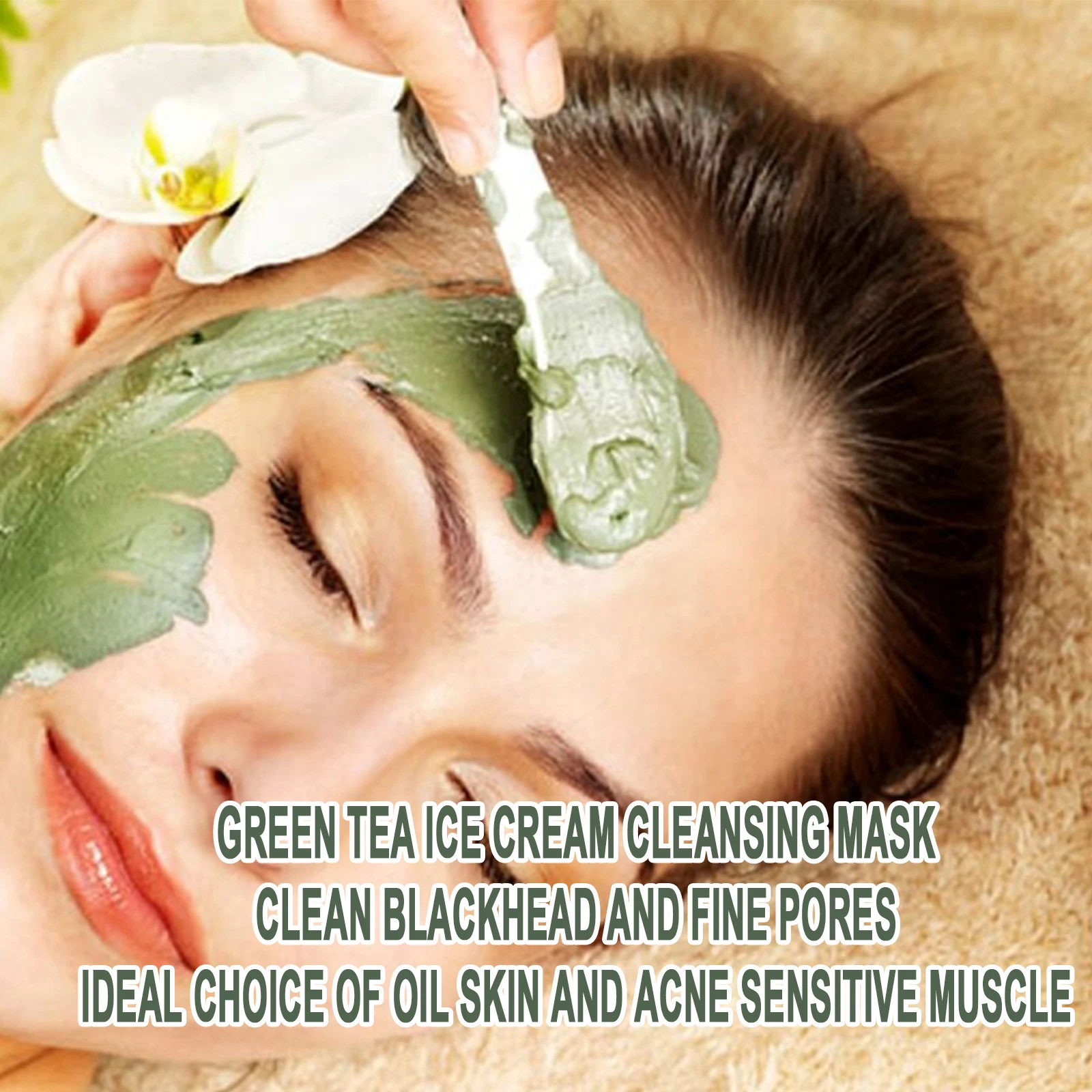Groene Thee Reinigende Verstevigende Ice Skin Masker. Reinigt, verstrakt en verfrist je huid. Voor een stralende teint en een jeugdige uitstraling. — foto 3