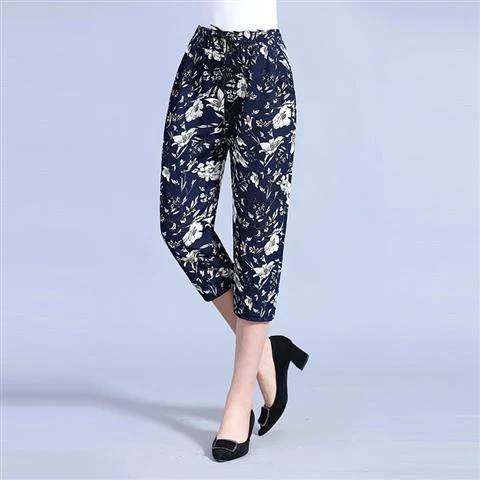 Title 6, Loose Straight-leg Mothers Floral Pants, comfo...