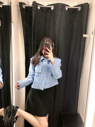 Title 4, Womens Textured Short Blazer Long Sleeve Top
