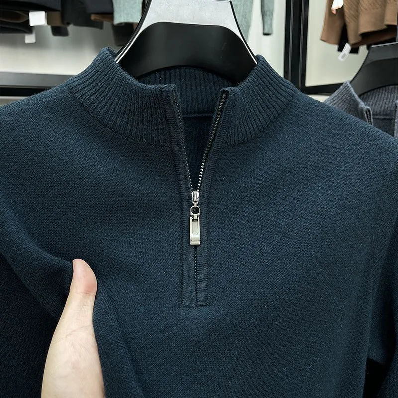 Casual Half Zipper Thermal Knitwear Coat offers warmth and comfort, ideal for everyday wear in cooler weather, a versati — photo 2