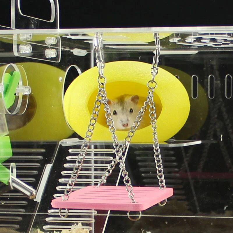 Title 8, Hamster nest Cute Wooden Hamster House Small Pe...