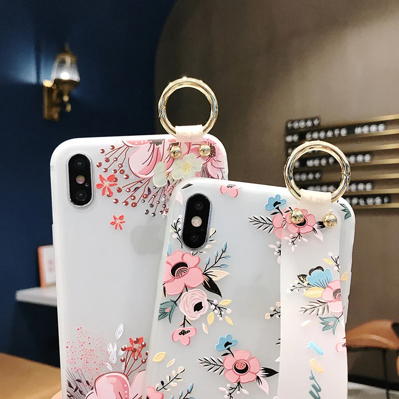 Title 6, Capa de telefone macia TPU silicone com pulseir...