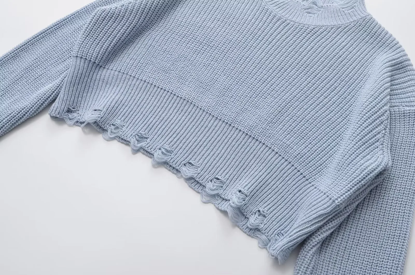 Title 11, Autumn Womens Retro Lazy Ripped Sweater