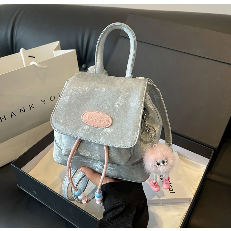 Title 18, Mochila feminina de veludo premium, moda e eleg...