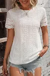 Women's Fashion Summer Solid Color Round Neck Short Sleeves T-shirt — photo 18