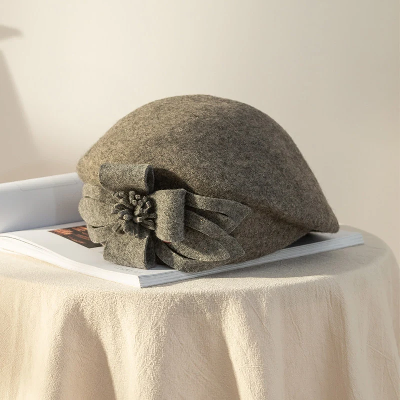 Title 4, Womens Korean Style English Woolen Felt Hat