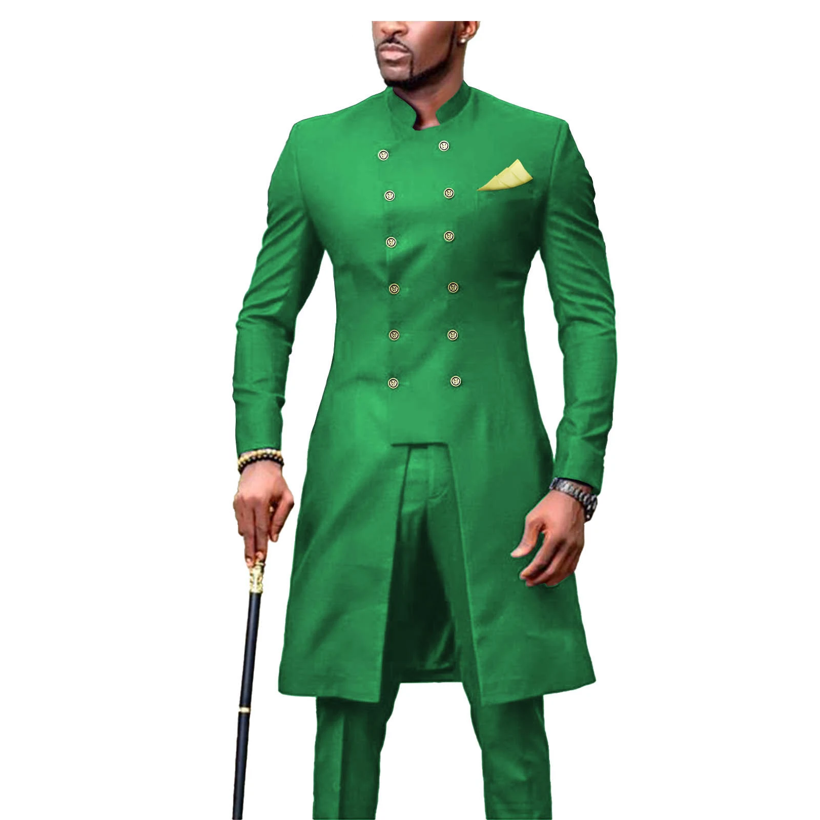 Title 8, Slim Groom Tuxedo African Wedding Double Breast...