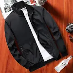 Jaqueta masculina de meia-idade Jaqueta fina Leve e respirável Perfeita para o dia a dia e climas amenos Conforto e elegância garantidos. — foto 4