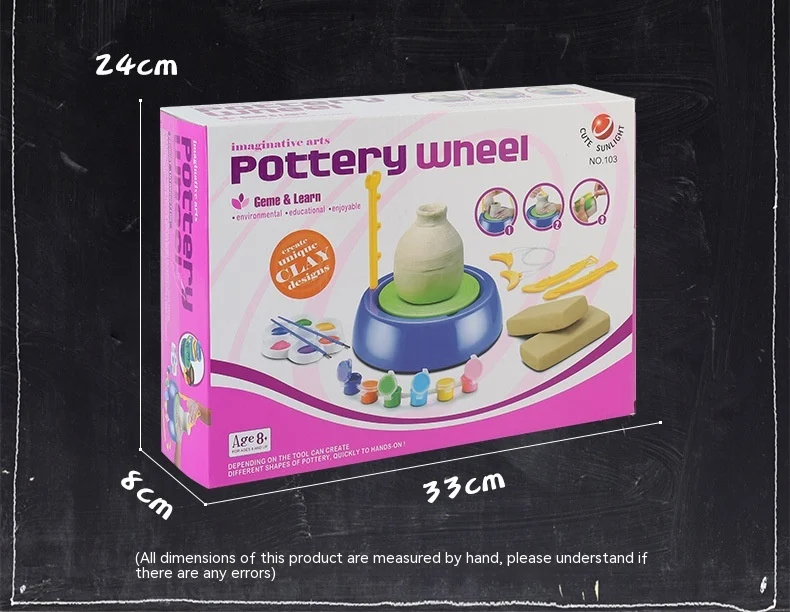 Kids Electric Potter's Wheel Toy Blank Ceramic Clay Machine for Drawing and Creating Art Simple Pottery Fun. — photo 11
