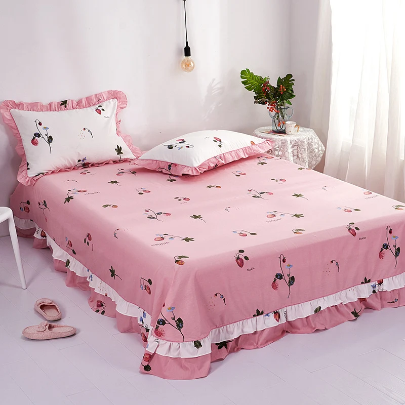 Title 6, Pure Cotton Edge Rounded Ab Version Bed Sheet P...