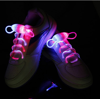 Title 3, LED Sport Shoe Laces Glow Shoe Strings Round Fl...