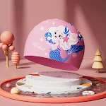 Kinder siliconen zwemcap voor jongens en meisjes Lang haar Waterdicht Beschermt het haar en zorgt voor comfortabel zwemmen in het zwembad. — foto 21