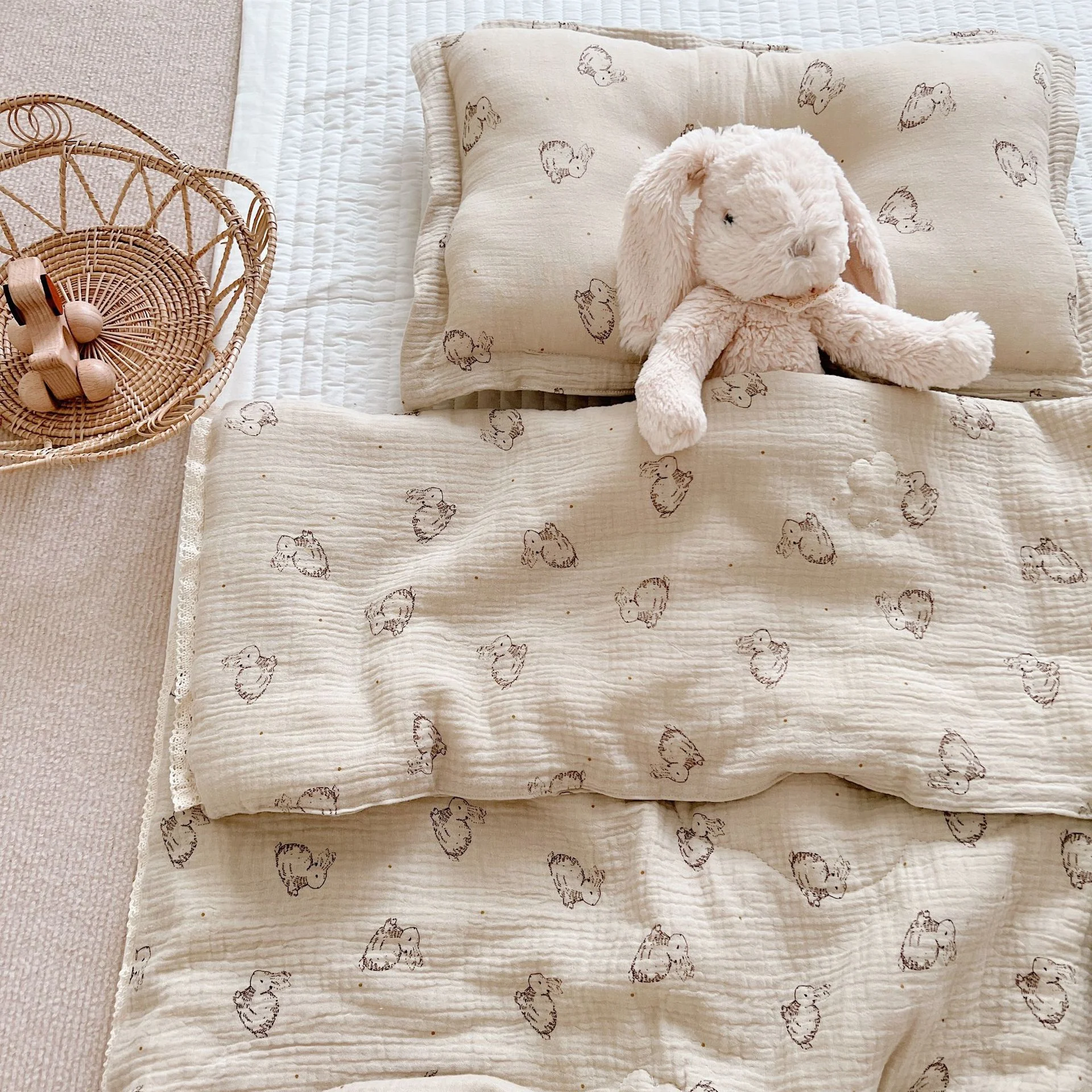 Edredom de verão floral artístico coreano de algodão puro e fibra de soja Classe A para noites frescas e aconchegantes. — foto 9
