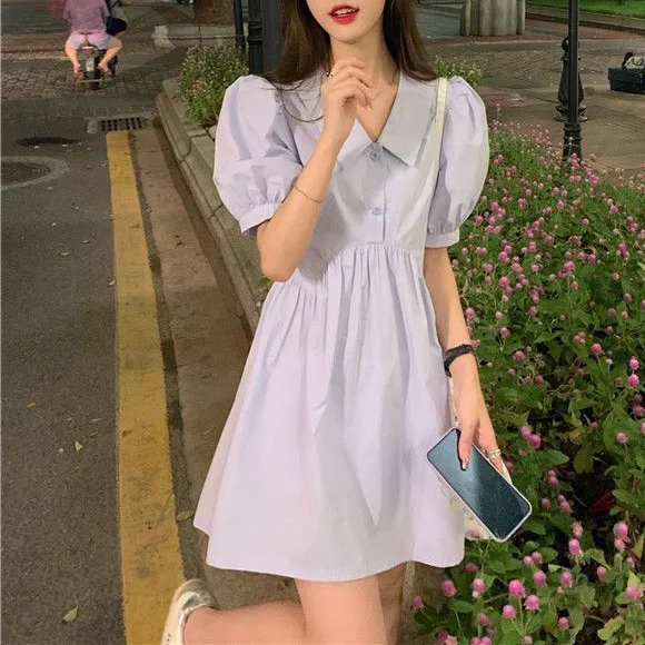 Title 4, Milk Blue Dress Womens Small Puff Sleeve. Styl...