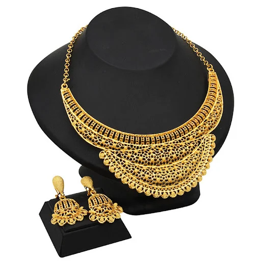 Title 2, Conjunto de Joias Banhadas a Ouro 24K para Mulh...