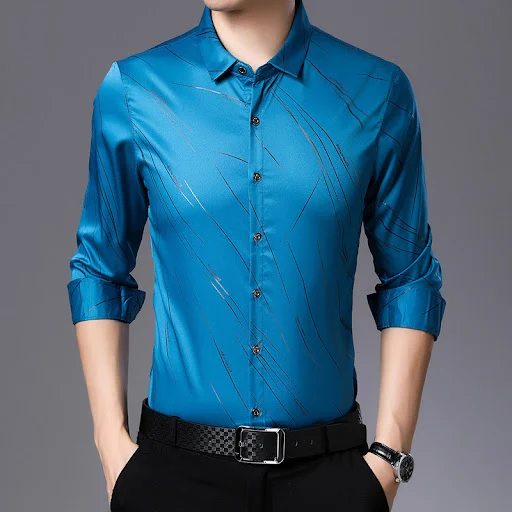 Title 5, Camicia di cotone mercerizzata stampata