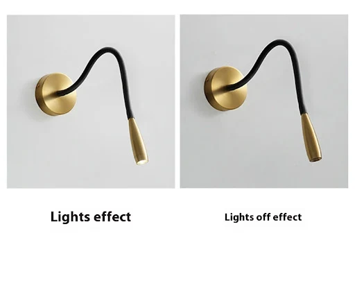 Title 10, Luxury Copper Hose Bedhead Reading Wall Light, ...