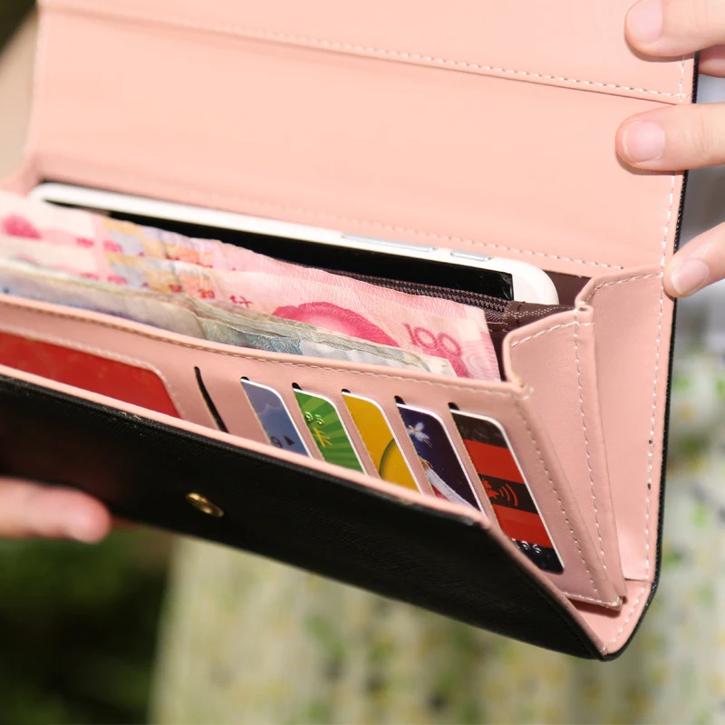 Carteira feminina longa Kidman retro, 70% OFF. Bolsa de mão grande, carteira de senhora espaçosa e elegante. — foto 12