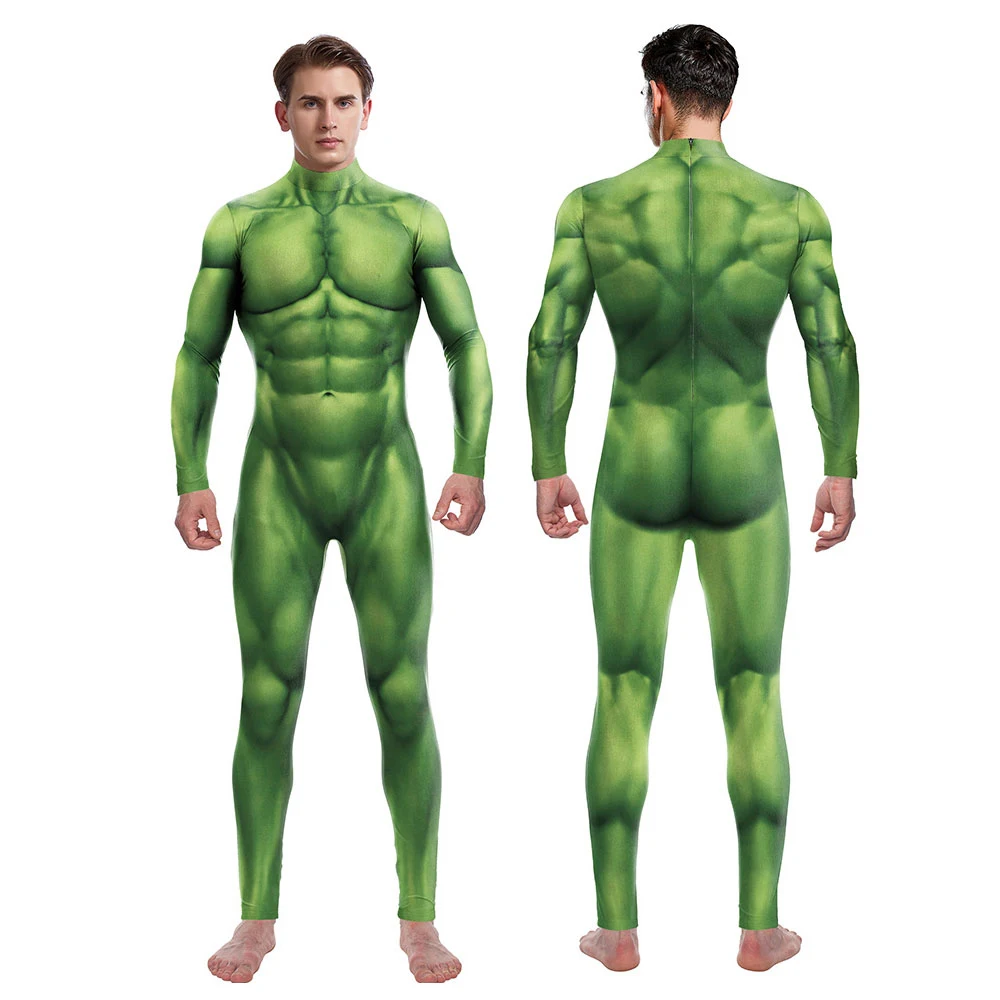 Title 2, Muscle Cosplay Costume 3D Printing Male Jumpsui...