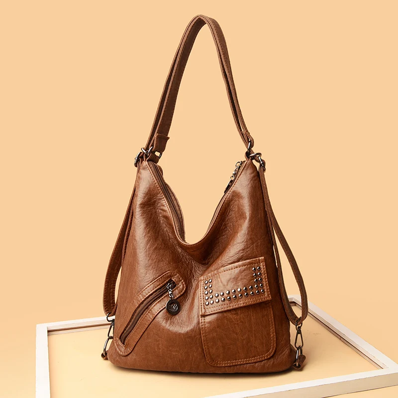 Bolsa de ombro retrô feminina, simples e casual, multifuncional. Perfeita para diversas ocasiões, unindo estilo clássico e praticidade. — foto 7