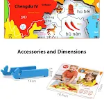 Quebra-Cabeça Magnético de Mapa de Madeira Brinquedo Educativo Infantil Aprenda Geografia de Forma Divertida Desenvolva Habilidades — foto 33