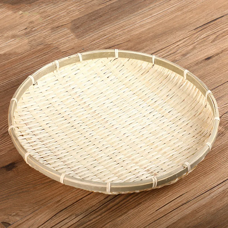 Title 6, Handmade Bamboo Woven Fruit Basket Creative Hou...