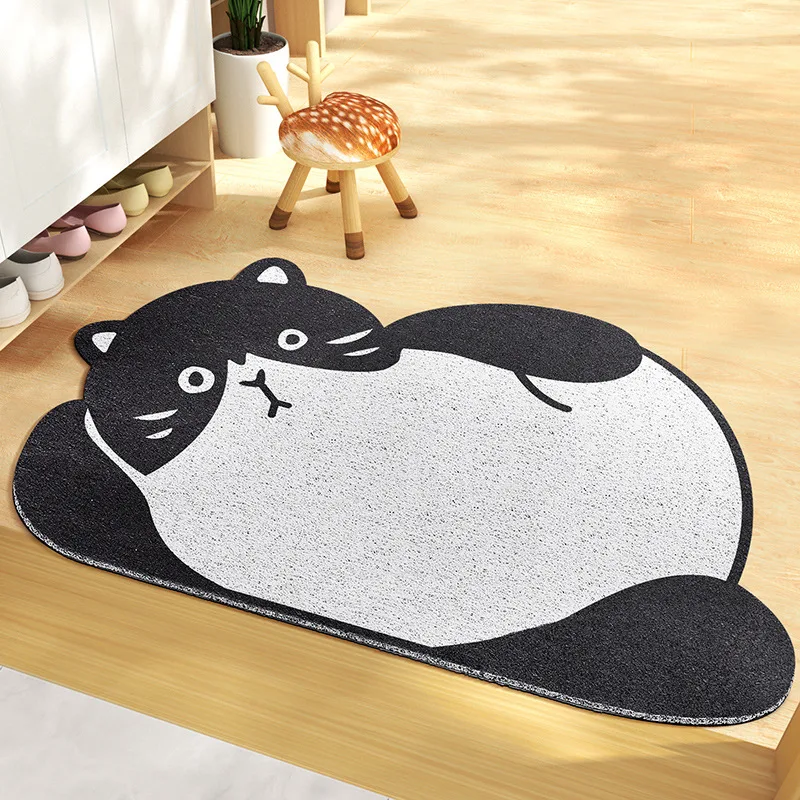 Cartoon Bear Entrance Door Mat Stain-resistant Dust Removal PVC Coil Mat Customizable & Cut to Size for Home. — photo 5