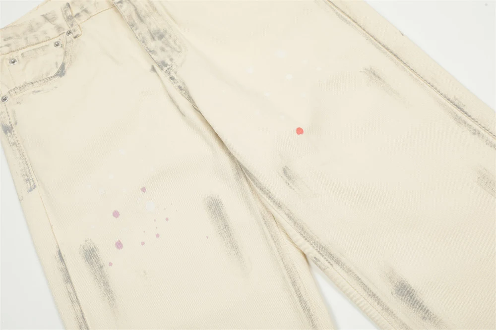 Men's Splash-ink Straight Casual Wide-leg Pants offer relaxed comfort and style. Perfect for everyday wear, providing a — photo 8