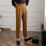 Men's Retro Casual High Thin Non-ironing Straight-leg Trousers. Comfortable and stylish, perfect for a relaxed, modern l — photo 11