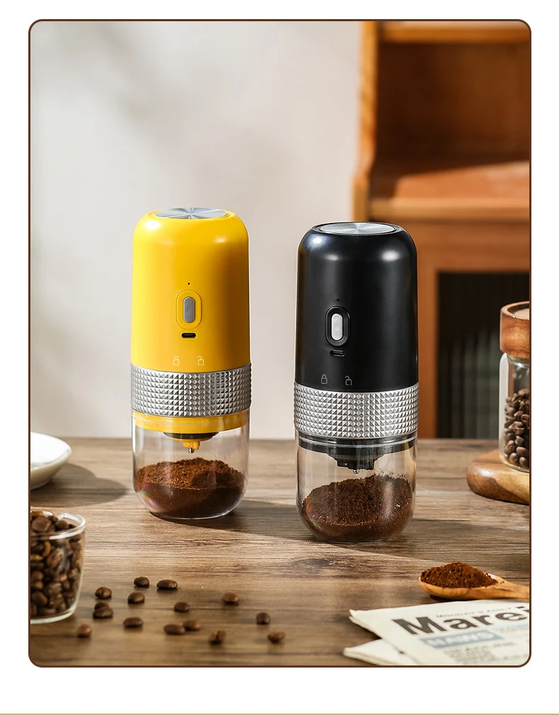 Title 15, Electric Coffee Bean Grinder USB Charging Mini ...