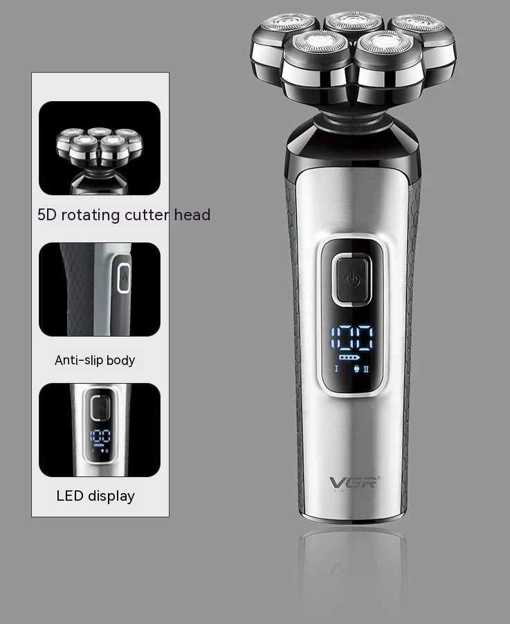New Rechargeable Floating Shaver with Washed LCD Digital Display, providing a smooth, comfortable, and efficient shave — photo 11