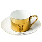 Luxury Nordic Reflection Animal Mirror Ceramic Cup and Saucer, a creative and simple set for afternoon tea or home coffe — photo 6